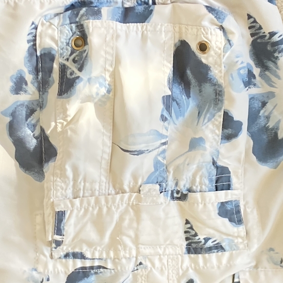 90s Vintage Crafted by Beach men Floral Drawstring Shorts White Size XXL - Picture 13 of 16